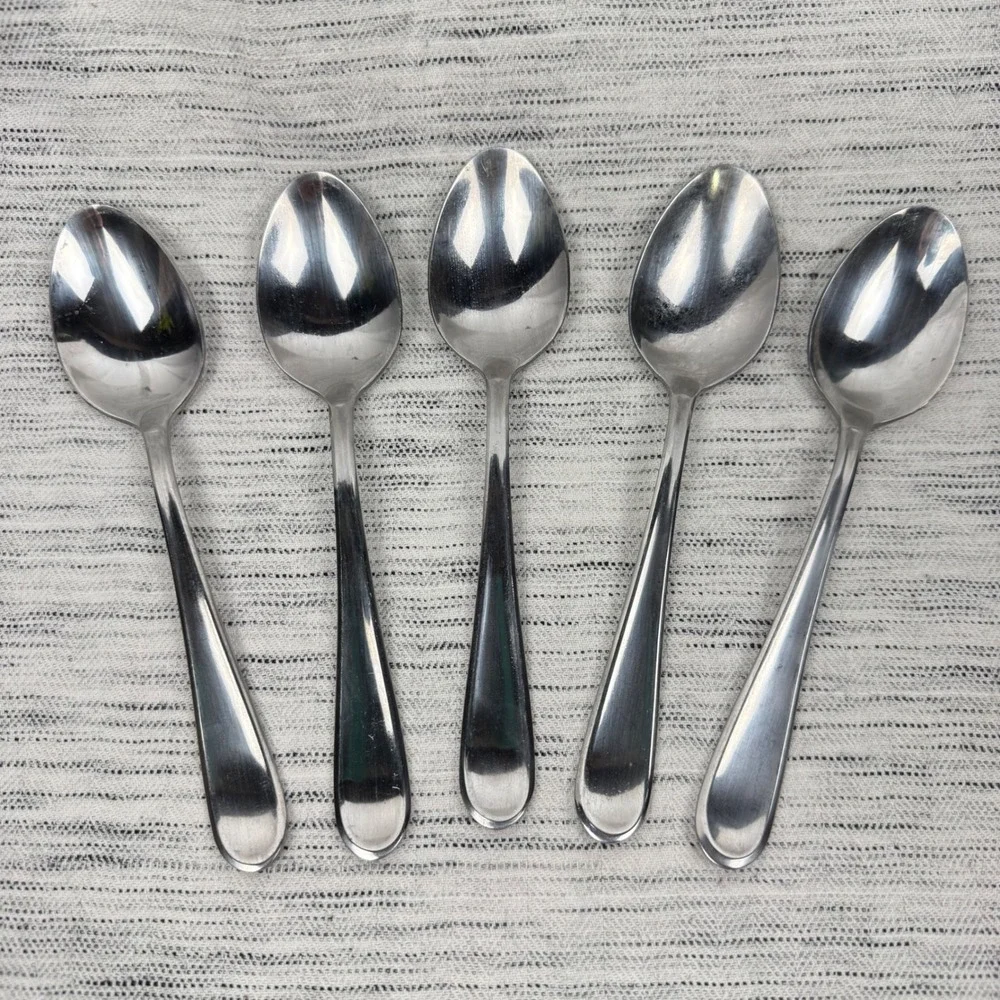 Hampton Silversmiths Set‎ of 5 Tablespoons China 195 Glossy 7.75